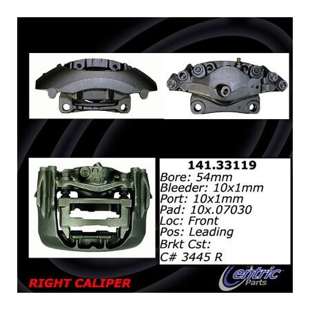 Centric Semi-Loaded Brake Caliper, Parts, 141.33119 141.33119